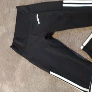 Adidas Black 3-Stripes High Rise Leggings SIZE S